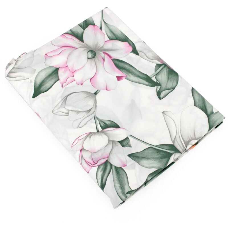 drap plat percale de coton magnolia 180x290 cm - vert sauge