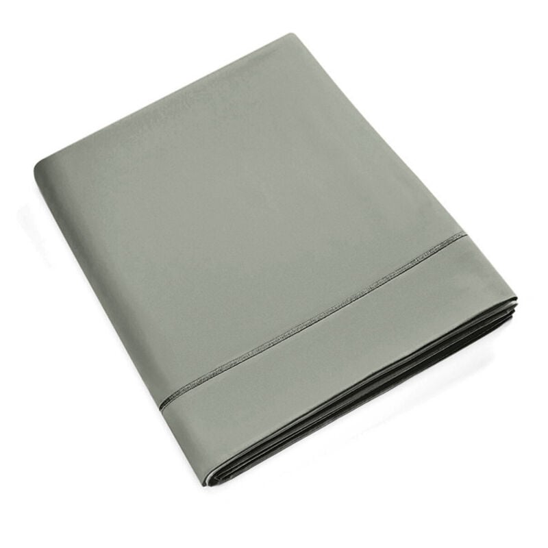 Drap plat percale de coton peigné "Julian" toutes dimensions Coton Pur - Julian Ardoise - 270 x 300 cm pour lit King size