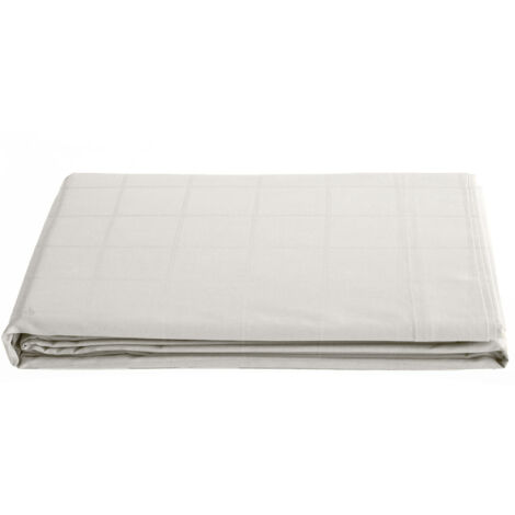 Drap plat satin de coton CONCERTO Carreaux 240x300 cm