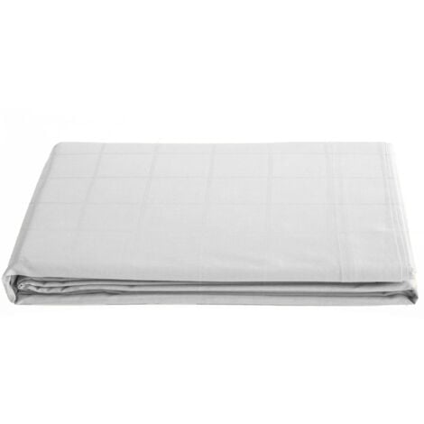 DRAP DE LIT Satin De Coton Blanc Uni - Fabrication Française