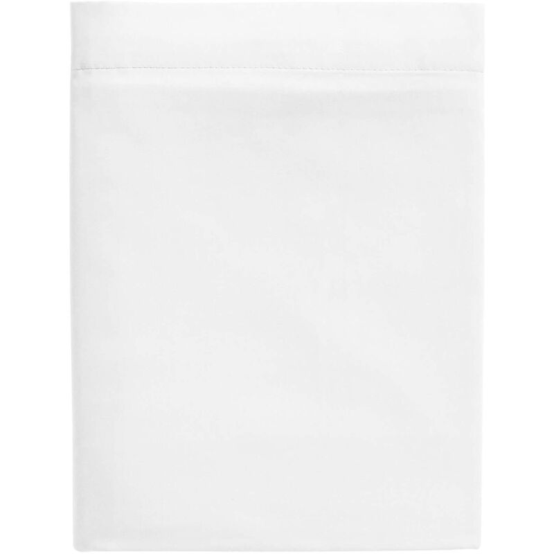 Terre De Nuit - Drap plat blanc 100% satin de coton 270x310 cm