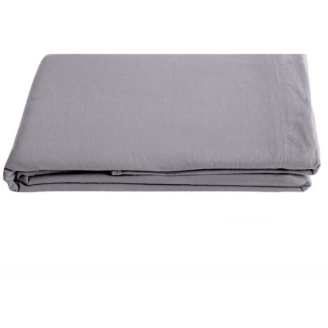 Drap plat SONATE lin lavé froissé 270x300 cm