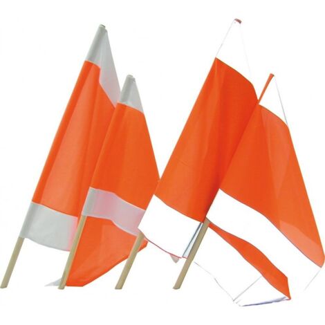 Drapeau 50 x 50 cm avec manche bois l 80 cm