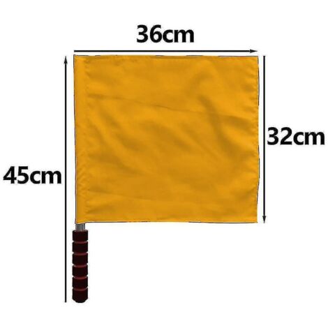 Drapeau d'arbitre en acier inoxydable, drapeau de commandement à main, drapeau de signalisation rouge, poignée en mousse, performance spéciale pour patrouille, orange