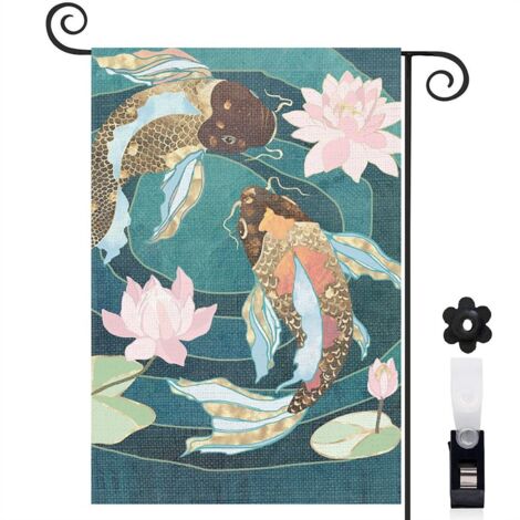 Drapeau de jardin Bienvenue en lin lavable 30 x 45 cm décoratif et élégant décoration intérieure