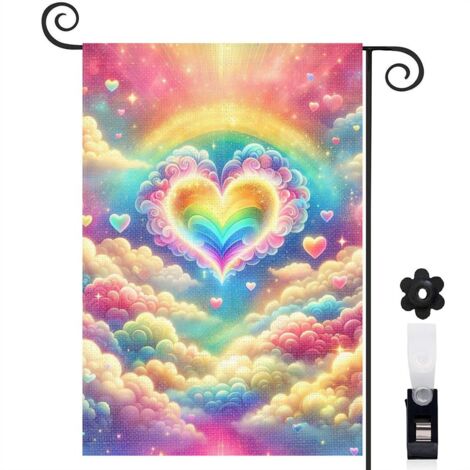 Drapeau de jardin Bienvenue en lin lavable 45 x 30 cm lavable décoration intérieure