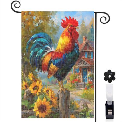 Drapeau de jardin Bienvenue en lin lavable 45 x 30 cm lavable jardin et cour