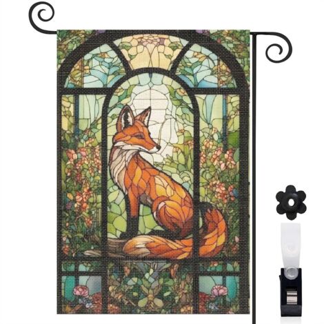 Drapeau de jardin Bienvenue en lin lavable 45 x 30 cm lavable maison de campagne