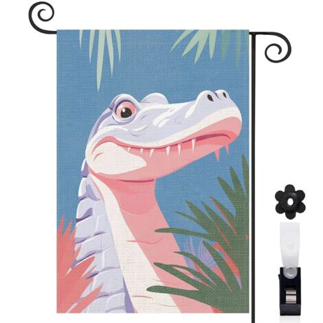 Drapeau de jardin Bienvenue en tissu polyester durable 45 x 30 cm facile à installer décoration intérieure