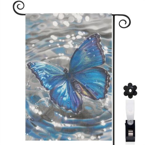 Drapeau de jardin Bienvenue en tissu résistant 30 x 45 cm résistant aux intempéries décoration intérieure