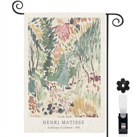 Drapeau de jardin Bienvenue en toile de jute 30 x 45 cm vertical jardin et cour