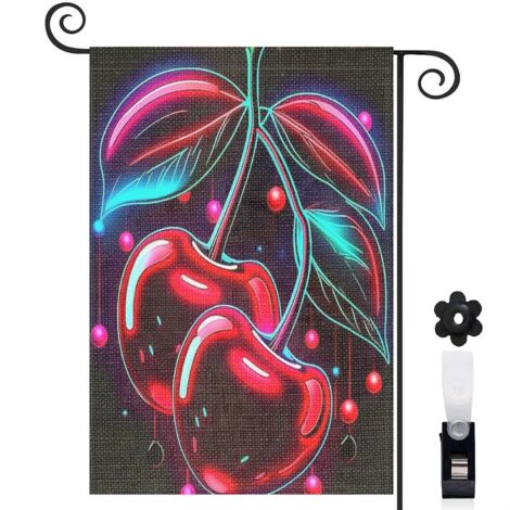 Drapeau de jardin Bienvenue en toile de jute 45 x 30 cm vertical entrée et porche