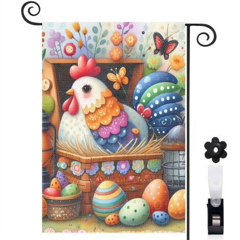 Drapeau de jardin Bienvenue en toile double face 30 x 45 cm résistant aux intempéries décoration saisonnière pour jardin