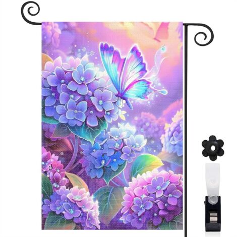 Drapeau de jardin décoratif décoration maison toile durable double face 30 x 45 cm pour balcon terrasse