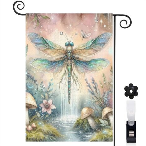 Drapeau de jardin décoratif décoration maison toile épaisse double face 30 x 45 cm pour entrée maison