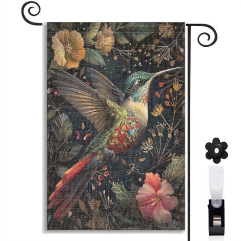 Drapeau de jardin décoratif décoration maison toile épaisse double face 30 x 45 cm pour jardin maison