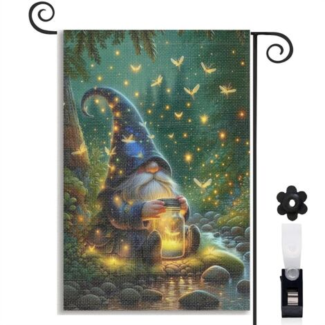 Drapeau de jardin décoratif décoration pour maison de campagne toile résistante double face 30 x 45 cm pour cour maison terrasse