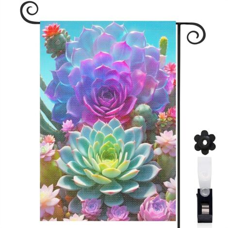 Drapeau de jardin décoration extérieure toile lavable double face 30 x 45 cm pour porche et cour