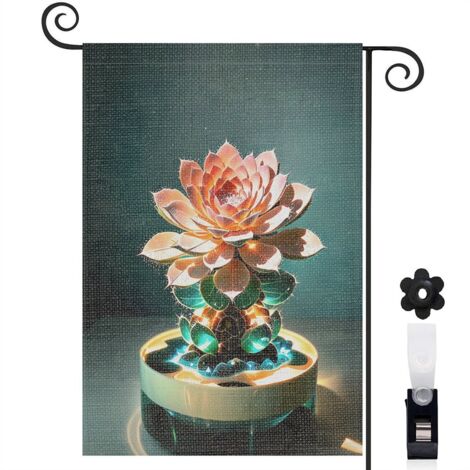 Drapeau de jardin décoration extérieure toile résistante double face 30 x 45 cm pour balcon terrasse