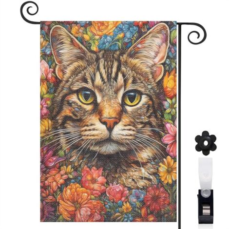 Drapeau de jardin décoration maison toile durable double face 30 x 45 cm pour balcon terrasse