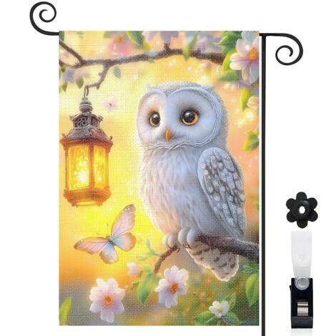 Drapeau de jardin décoration maison toile durable double face 30 x 45 cm pour entrée maison