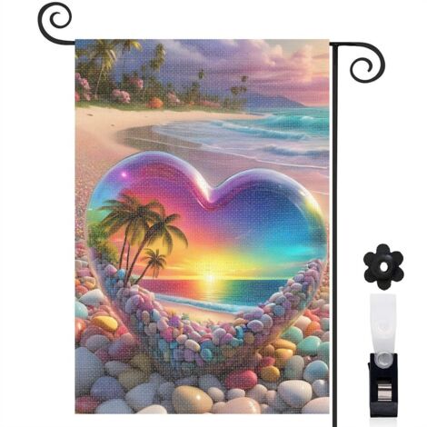 Drapeau de jardin décoration maison toile durable double face 30 x 45 cm pour jardin maison