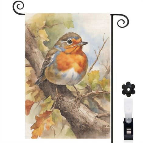 Drapeau de jardin décoration maison toile durable double face 30 x 45 cm pour porche et cour