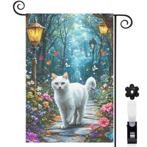 Drapeau de jardin décoration maison toile épaisse double face 30 x 45 cm pour balcon terrasse
