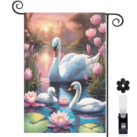 Drapeau de jardin décoration maison toile épaisse double face 30 x 45 cm pour porche et cour