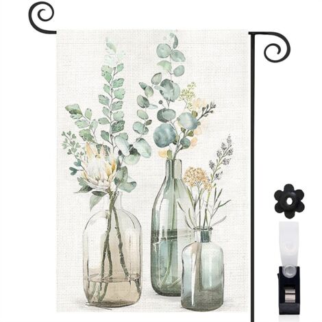 Drapeau de jardin extérieur décoration extérieure toile résistante double face 30 x 45 cm pour cour maison terrasse