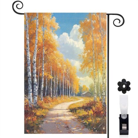 Drapeau de jardin extérieur décoration maison toile épaisse double face 30 x 45 cm pour balcon terrasse