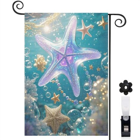 Drapeau de jardin extérieur décoration maison toile épaisse double face 30 x 45 cm pour cour maison terrasse