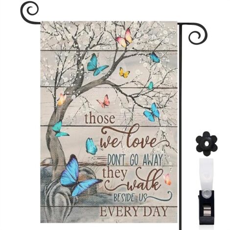 Drapeau de jardin extérieur décoration pour maison de campagne toile résistante double face 30 x 45 cm pour jardin maison