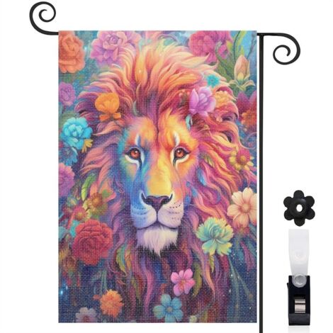 Drapeau de jardin Joyeuses saisons en lin lavable 30 x 45 cm double face mariage
