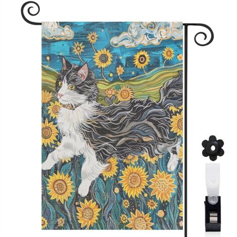 Drapeau de jardin Joyeuses saisons en lin lavable 30 x 45 cm facile à installer décoration intérieure