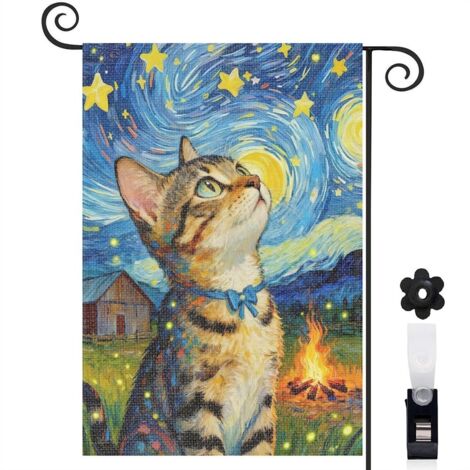 Drapeau de jardin Joyeuses saisons en lin lavable 30 x 45 cm vertical jardin et cour