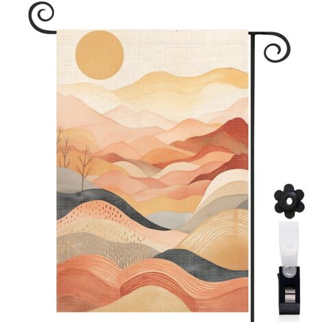 Drapeau de jardin Joyeuses saisons en tissu résistant 30 x 45 cm double face mariage