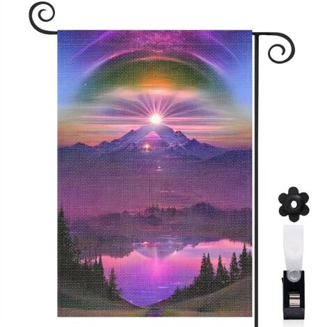 Drapeau de jardin vertical décoration extérieure toile épaisse double face 30 x 45 cm pour balcon terrasse