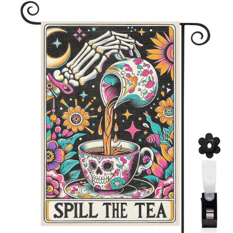 Drapeau de jardin vertical décoration extérieure toile lavable double face 30 x 45 cm pour balcon terrasse
