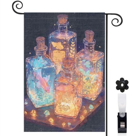 Drapeau de jardin vertical décoration extérieure toile lavable double face 30 x 45 cm pour entrée maison