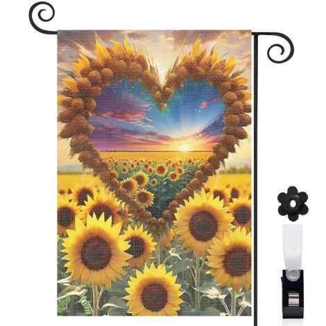 Drapeau de jardin vertical décoration maison toile durable double face 30 x 45 cm pour jardin maison