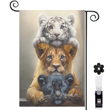 Drapeau de jardin vertical décoration maison toile épaisse double face 30 x 45 cm pour balcon terrasse