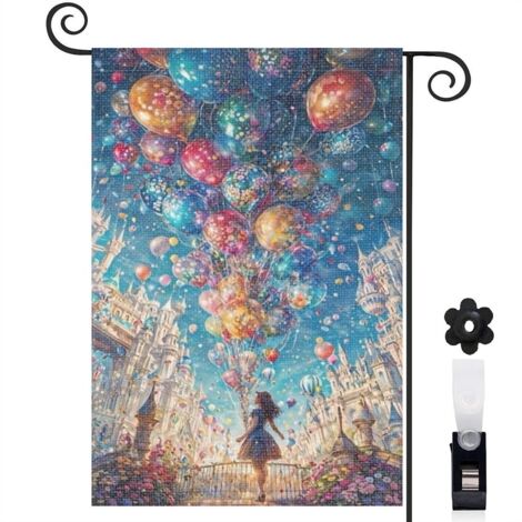 Drapeau de jardin vertical décoration maison toile épaisse double face 30 x 45 cm pour entrée maison