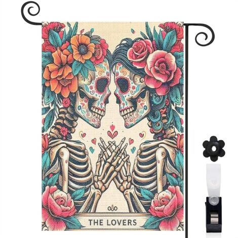 Drapeau de jardin vertical décoration maison toile épaisse double face 30 x 45 cm pour jardin maison