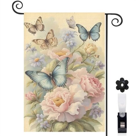 Drapeau de jardin vertical décoration maison toile épaisse double face 30 x 45 cm pour porche et cour