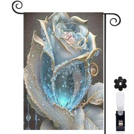 Drapeau de jardin vertical décoration maison toile lavable double face 30 x 45 cm pour jardin maison