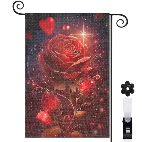 Drapeau de jardin vertical décoration pour maison de campagne toile résistante double face 30 x 45 cm pour entrée maison