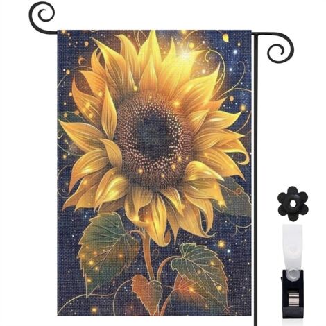 Drapeau de jardin vertical décoration saisonnière toile durable double face 30 x 45 cm pour jardin maison