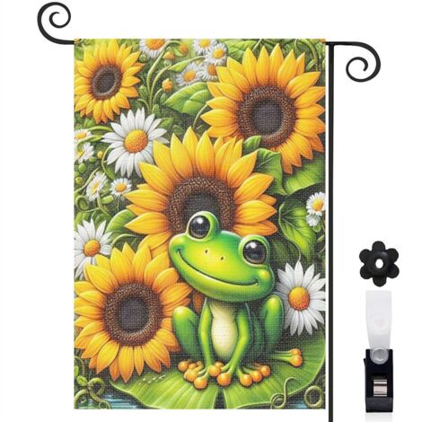 Drapeau de jardin vertical décoration saisonnière toile épaisse double face 30 x 45 cm pour entrée maison