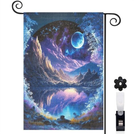 Drapeau de jardin vertical décoration saisonnière toile résistante double face 30 x 45 cm pour jardin maison